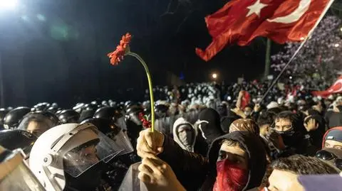 Protest w Stambule w związku z aresztowaniem Ekrema Imamoglu