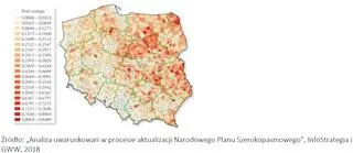 Odsetek gospodarstw domowych w danej gminie z brakiem dostępu do usług o przepustowości co najmniej 30 Mb/s