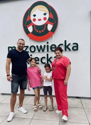 Anna Jabłkiewicz z rodziną w Mazowieckiej Kiecce