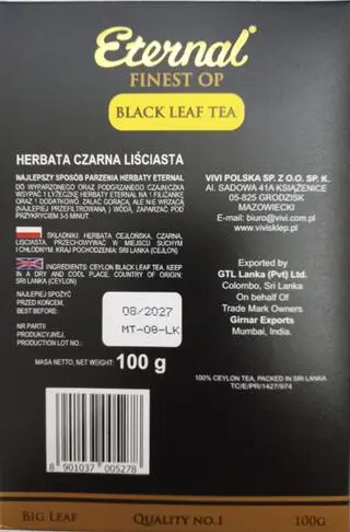 Pestycyd w partiach herbaty