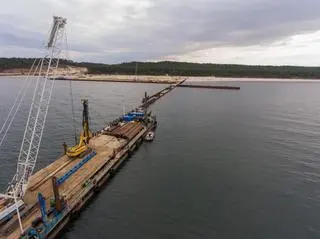 Prace na terenie przekopu Mierzei Wiślanej