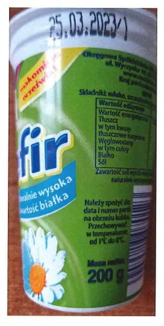 kefir OSM Łomżenica - skażony  salmonellą