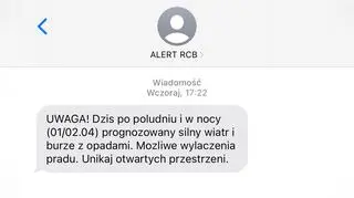 Alert RCB otrzymany w poniedziałek w Zakopanem 