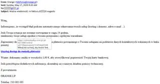 Oszuści informują o rzekomych problemach z odnowieniem usług