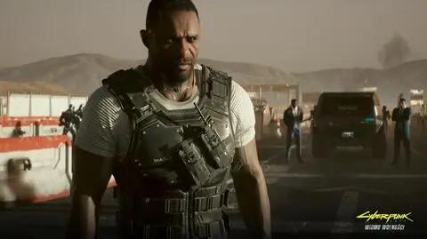 Idris Elba jako Solomon Reed w Cyberpunk 2077: Widmo Wolności