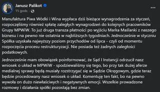 Wpis Janusza Palikota