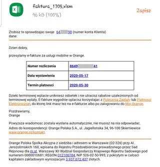 Faktura od oszustów