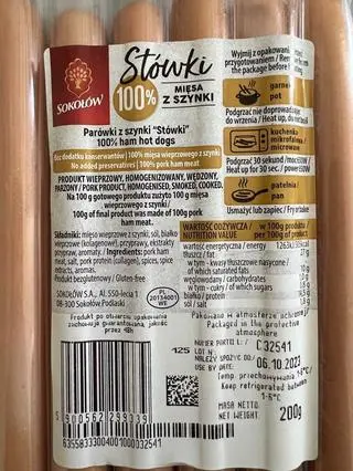 Parówki z szynki