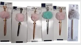 Długopisy wycofane z sieci Tedi