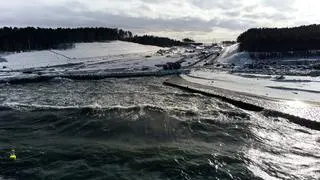 Przekop Mierzei Wiślanej (zdjęcie z lutego 2021 roku)