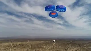 Lądowanie kapsuły firmy Blue Origin