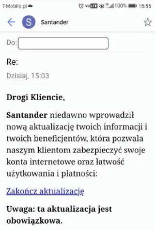 Wiadomość od przestępców