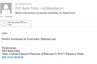Aktualnie czytasz: "Prosimy, aby nie otwierać takich maili". Największy polski bank ostrzega