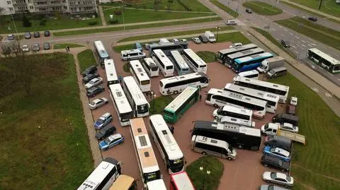 "Rząd o nas zapomniał". Protesty przewoźników w całej Polsce