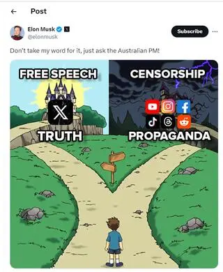 Elon Musk memem atakuje premiera Australii.