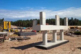 Teren budowy drogi wodnej łączącej Zalew Wiślany z Zatoką Gdańską