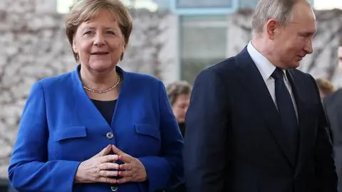 Angela Merkel i Władimir Putin podczas styczniowej konferencji 