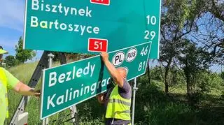 Poland replaces road signs saying Kaliningrad with new ones saying Królewiec