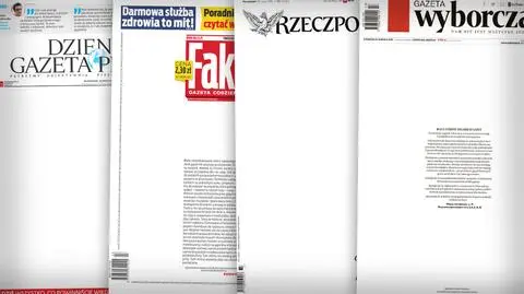Dyrektywa o prawie autorskim. Fakt, Dziennik Gazeta Prawna, Gazeta Wyborcza, Rzeczpospolita z pustymi stronami