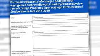 Tak wygląda formularz