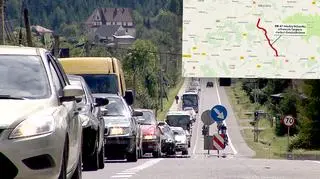 Obecnie droga krajowa 47 między Rdzawką a Nowym Targiem jest w każdym kierunku jednojezdniowa