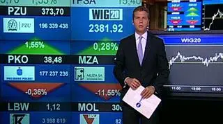 Silne spadki na Wall Street w trakcie piątkowej sesji, dziś nie zrobiły na warszawskich inwestorach wielkiego wrażenia. WIG20 kończył dzień zyskując 0,28 procent. Obroty wyniosły prawie 1 miliard 230 milionów złotych. Szczegóły w relacji Błażej Karwowskiego.