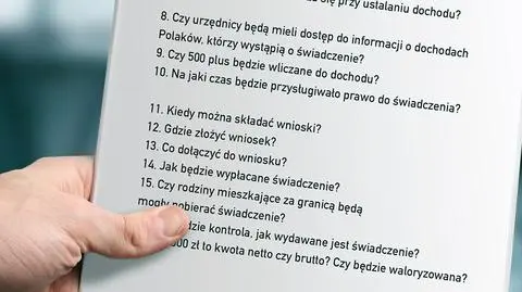 500 zł na dziecko. Pytania o program Rodzina 500 plus