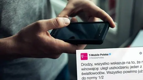 Awaria sieci T-Mobile przez uszkodzony światłowód