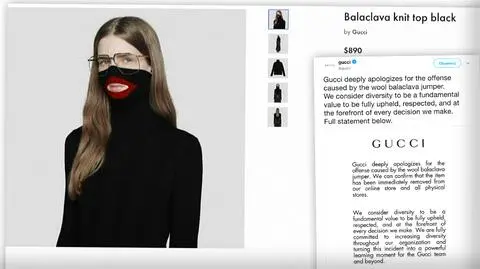 Gucci przeprasza za sweter wyglądający jak "blackface"