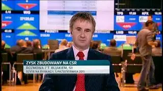 Odpowiedzialny biznes – wysokie zyski. Temat – ład korporacyjny w spółkach; na ile spółki wywiązują się z obowiązków informacyjnych. Tomasz Bujak ze Stowarzyszenia Inwestorów Indywidualnych narzeka na komunikację spółek z inwestorami. Jego zdaniem spółki starają się wypełniać minimum norm corporate governance, jeśli jakaś informacja wykracza poza owo minimum, spółki na wszelki wypadek jej nie przekazują. No chyba, że chcą wejść/pozostać w składzie Respect Index. Wtedy ich skłonność do przejrzystości, komunikacji z inwestorami mniejszościowymi – rośnie. Rozmowa z Tomaszem Bujakiem, przewodniczącym oddziału warszawskiego SII.