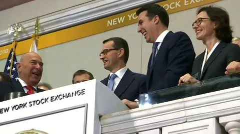 Premier Morawiecki otworzył sesję na giełdzie w Nowym Jorku