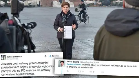 Szydło zgłasza projekt "przed ostatnim posiedzeniem". "To propaganda"