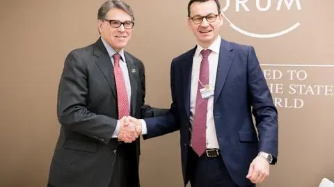 Davos:spotkanie Morawiecki- Perry o źródłach energii i bezpieczeństwie