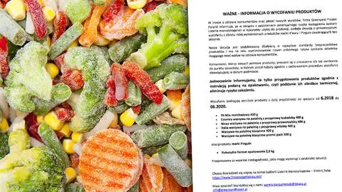 Firma Greenyard Frozen Poland wycofuje ze sprzedaży mrożone warzywa