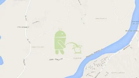 Android sika na Apple'a. Niewybredny żart na mapach Google