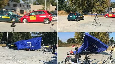 Ford zmiótł namiot techników