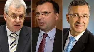 Nowi wiceministrowie: od lewej Krzysztof Michałkiewicz, Marcin Zieleniecki i Stanisław Szwed