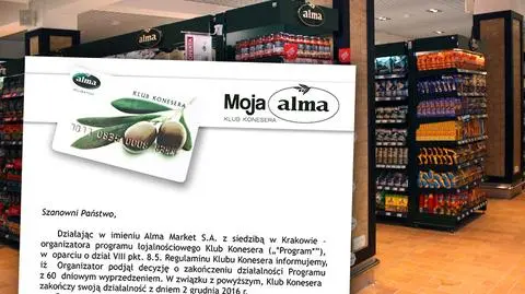 Alma kończy z programem lojalnościowym i zamyka kolejne sklepy