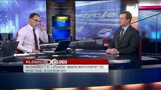 Ministerstwo Finansów wykupiło we wtorek bony zapadające w 2012 roku, o wartości niemal 2,5 miliarda złotych. Resort skupił wszystkie bony, które pojawiły się na aukcji. To kolejna taka aukcja zorganizowana przez MF. Razem z Dariuszem Laskiem podsumujemy rok 2011 na rynku długu.