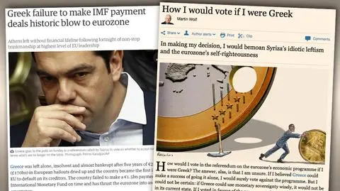 Brytyjskie media: spór idiotycznego rządu i aroganckiej strefy euro