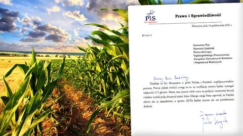 Kaczyński odpowiada na list rolników ws. CETA
