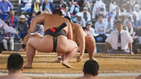 Bójka zapaśników sumo w barze