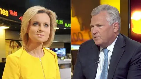 Aleksander Kwaśniewski u Jolanty Pieńkowskiej. Wieczór w TVN24 Biznes i Świat
