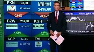 WIG 20 znów poniżej 2,5 tysiąca punktów. Indeks największych spółek notowanych w Warszawie stracił na zamknięciu 0.42 procent. Jak przebiegała sesja? O tym Błażej Karwowski. 