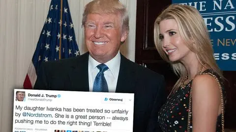 Trump krytykuje sieć sklepów za odmowę sprzedaży ubrań jego córki