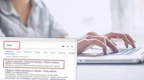 mBank ostrzega przed fałszywą stroną reklamowaną w wyszukiwarce