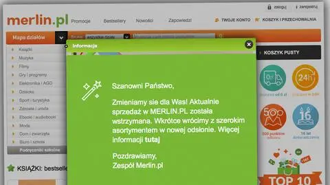 Merlin.pl złożył wniosek o upadłość