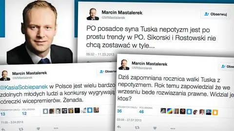 Marcin Mastalerek wiele razy krytykował przejawy nepotyzmu za rządów swoich poprzedników