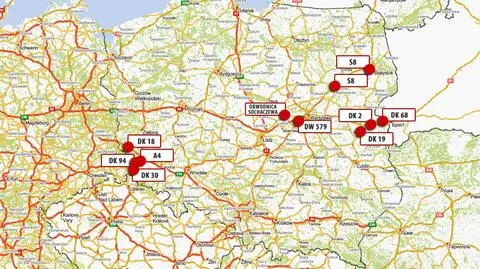 W tych miejscach protestowali przewoźnicy