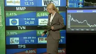 Relacja Katarzyny Karpy-Świderek z warszawskiej Giełdy Papierów Wartościowych. Podsumowanie dnia. (TVN24)